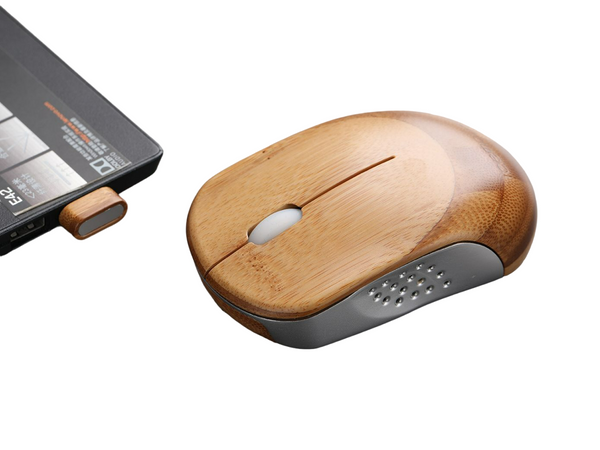 luxury Bamboo Wireless Mouse